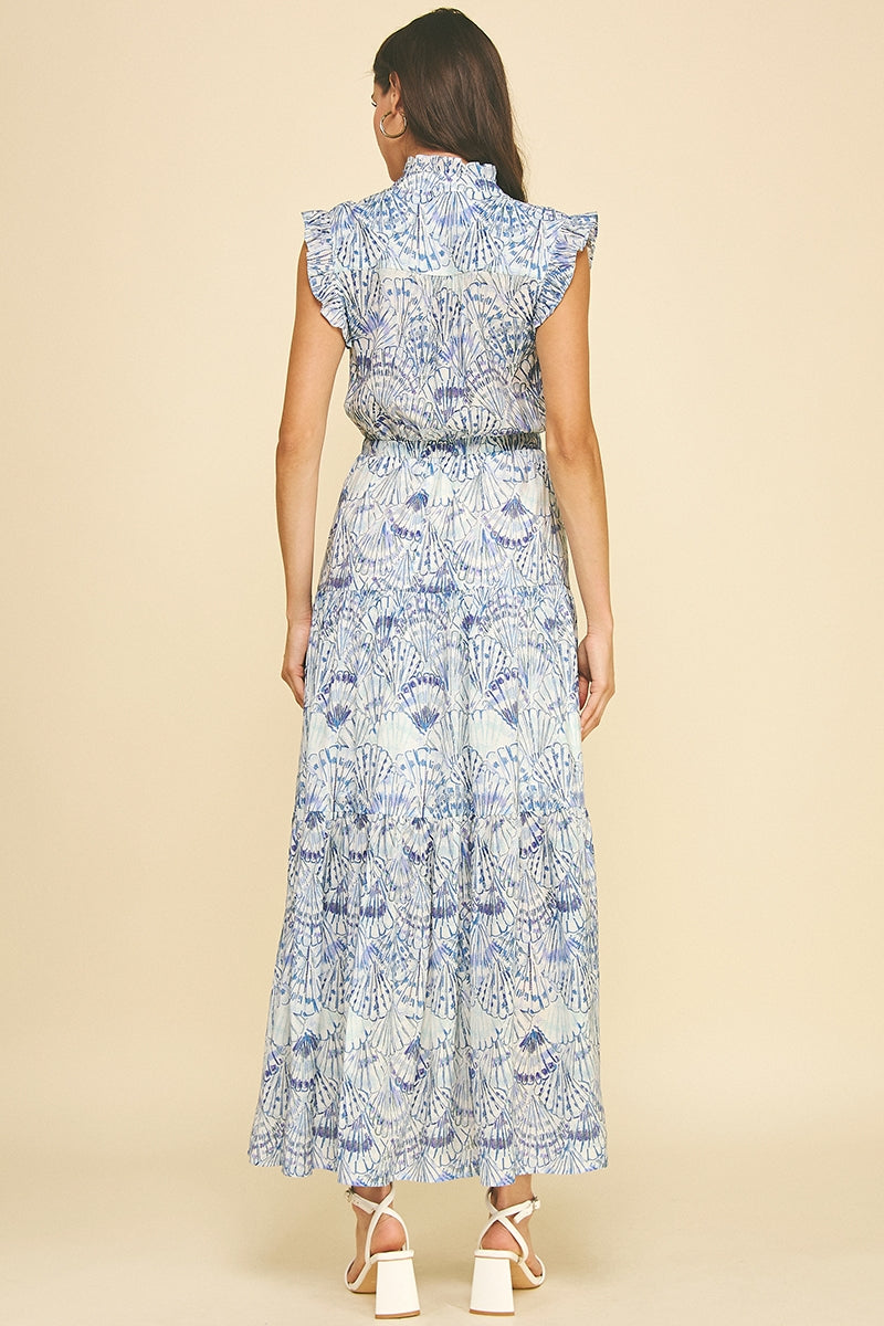 The Shellscape Watercolor Maxi Dress