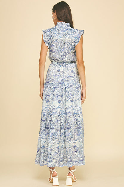 The Shellscape Watercolor Maxi Dress