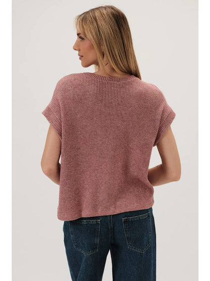 Rosewood Waffle Knit Tee