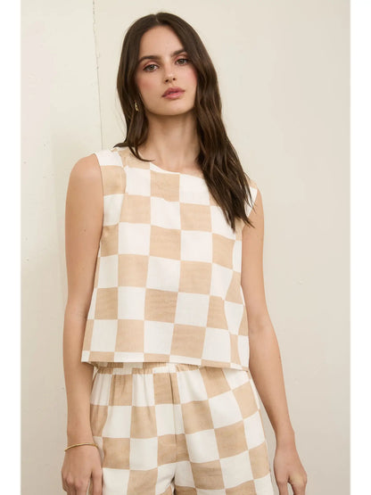 Picnic Perfect Checkered Tank