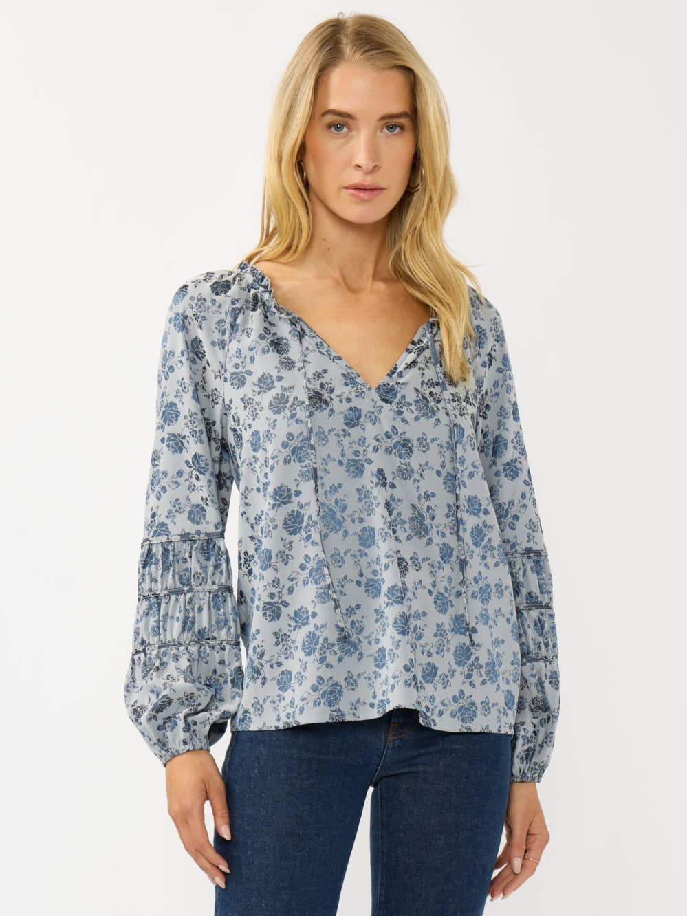 Porcelain Heirloom Floral Blouse