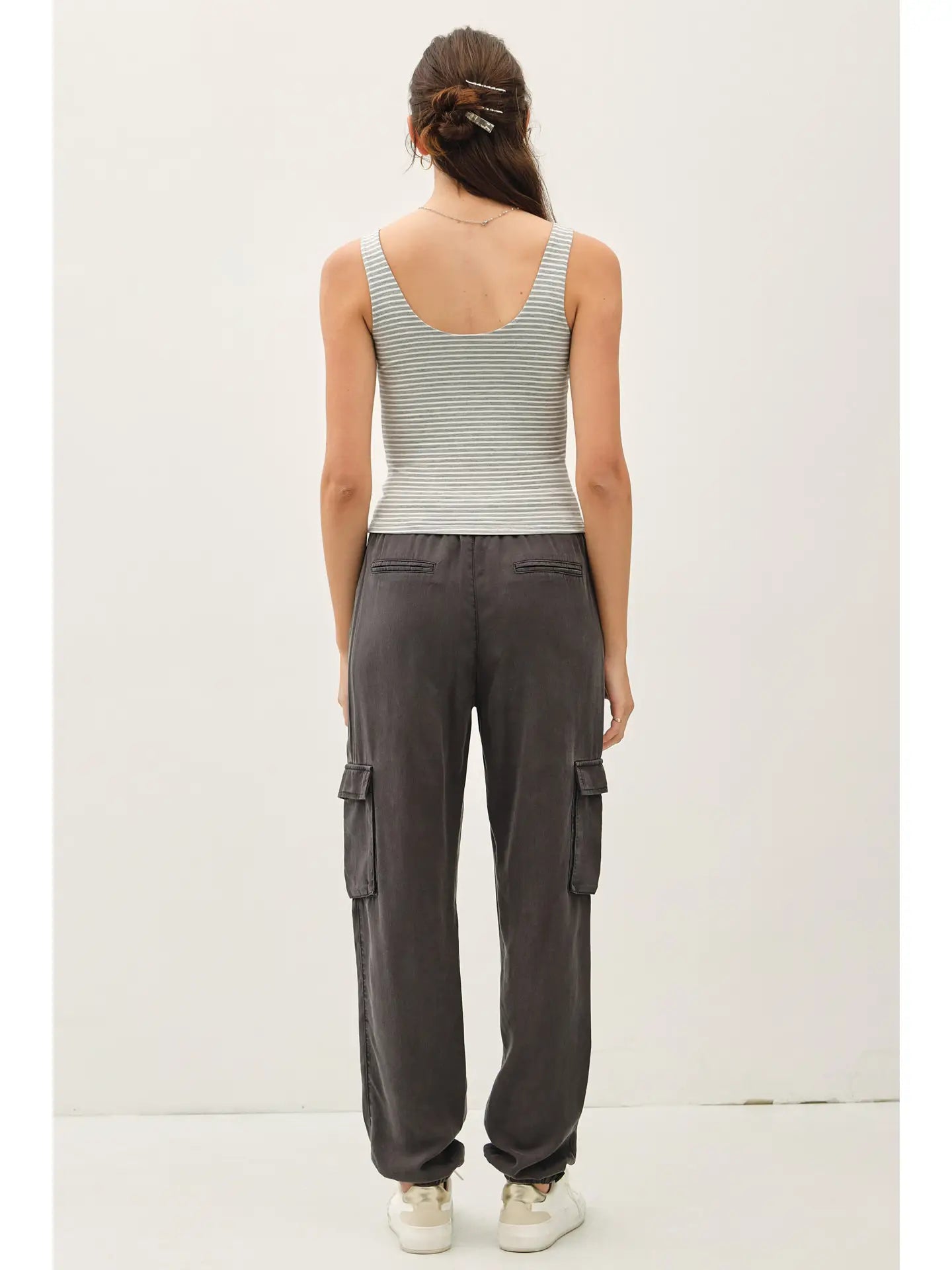 Cloudline Stripe Double Lined Tank (Grey)