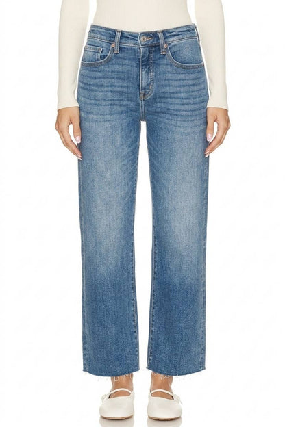High Rise Tummy Control Straight Leg Jeans