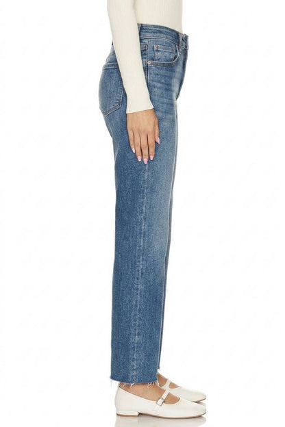 High Rise Tummy Control Straight Leg Jeans