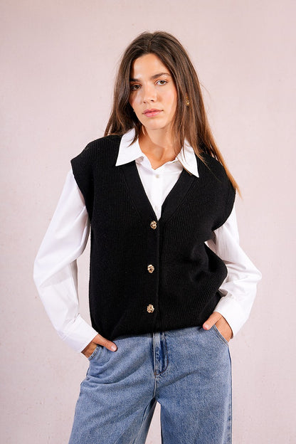 Molly Bracken | Oversized Knit Vest