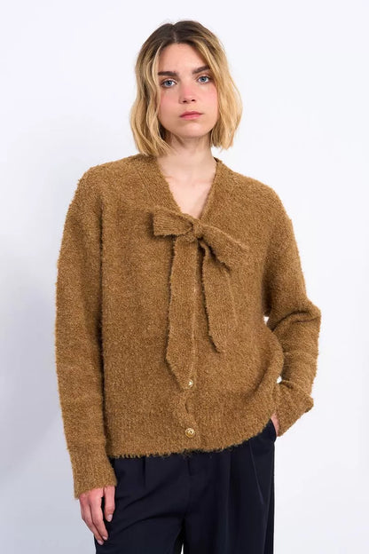 Molly Bracken | Knitted Tie Collar Cardigan