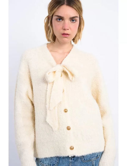 Molly Bracken | Knitted Tie Collar Cardigan