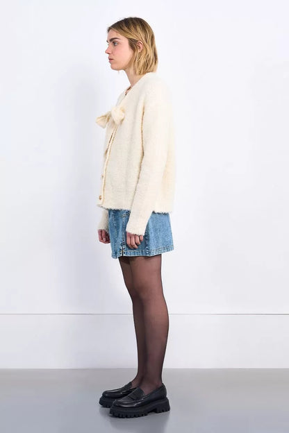 Molly Bracken | Knitted Tie Collar Cardigan