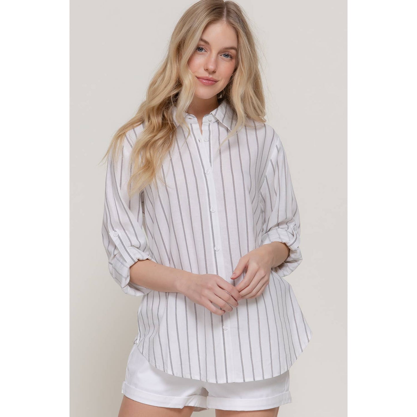 Newport Pinstripe Button Down