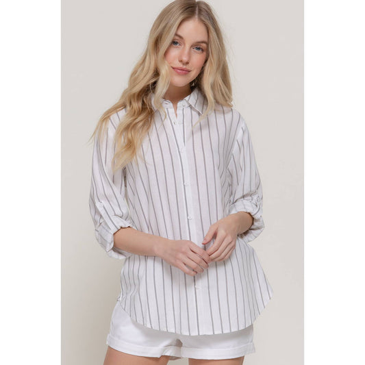 Newport Pinstripe Button Down