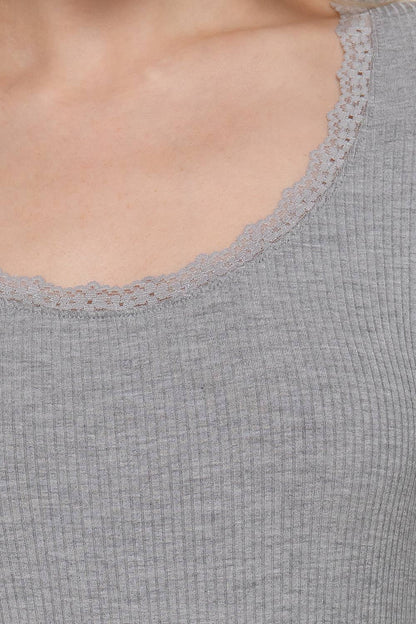 Sweetheart Lace Trim Top