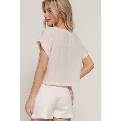 Sand Dollar Linen Tee