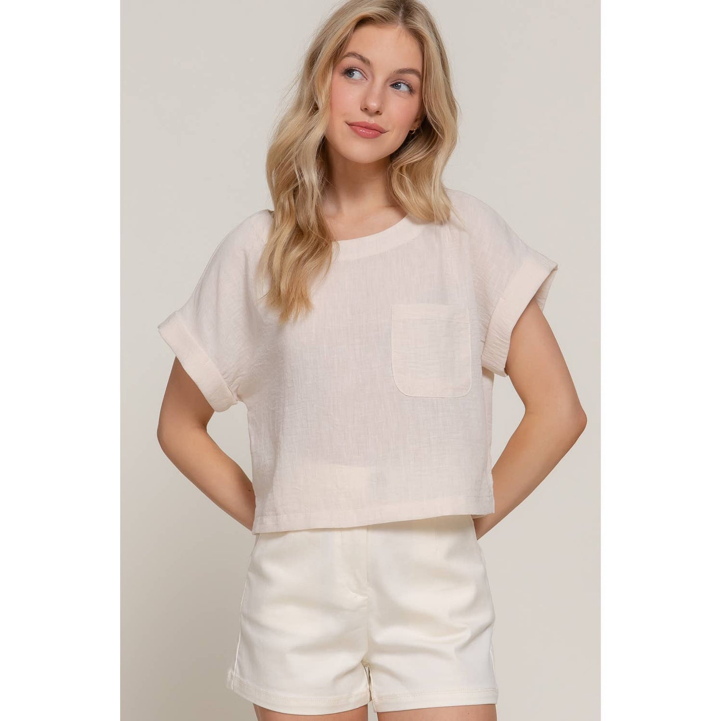 Sand Dollar Linen Tee