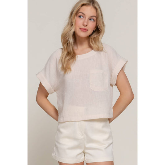 Sand Dollar Linen Tee