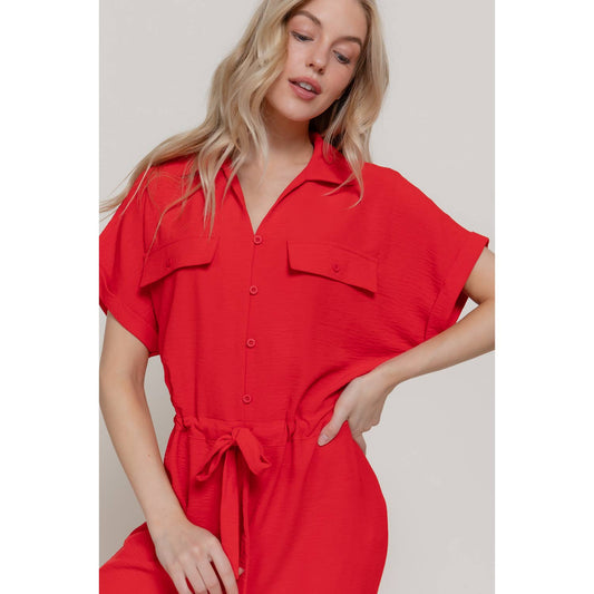 Red Hot Getaway Jumpsuit
