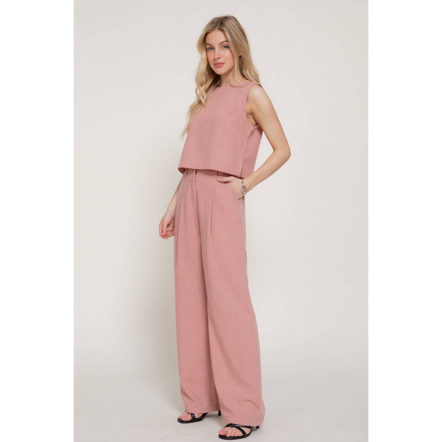 Rosewater Linen Top