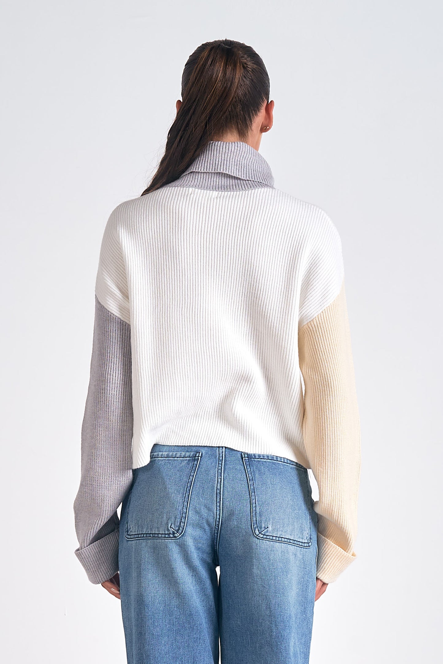 Elan The Neutral Block Turtleneck