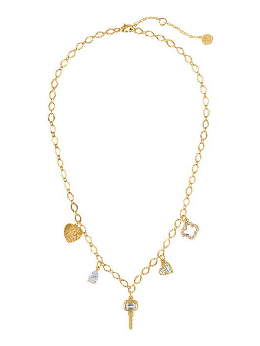 Kinsey Designs | Key Hearts Charm Necklace