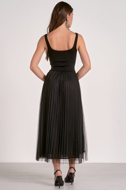 Elan Maxi Tulle Tank Dress