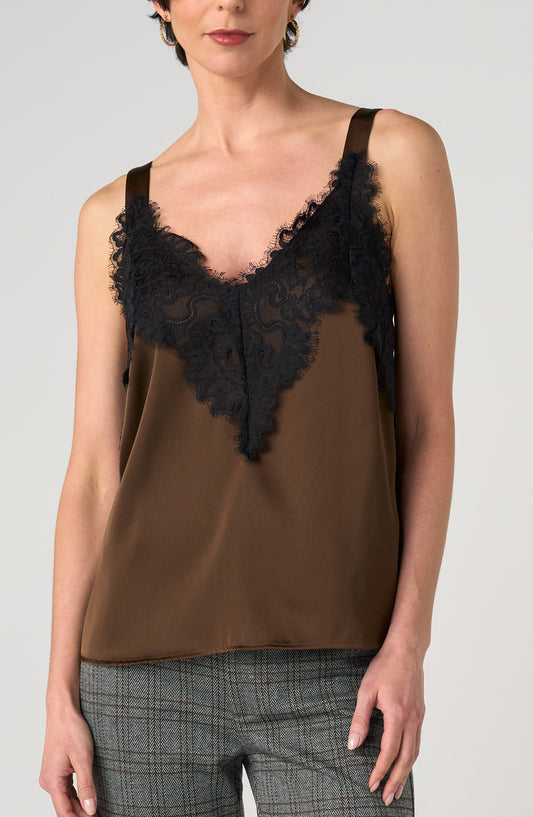 Liverpool Lace & Satin Tank