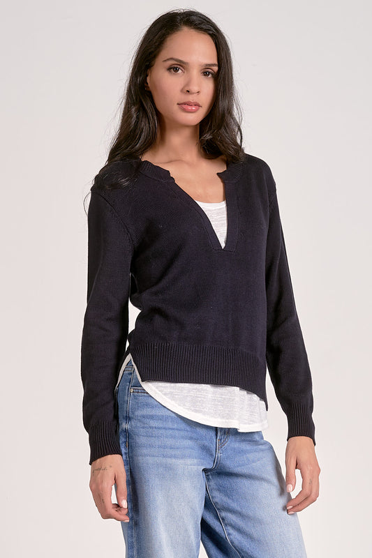 Elan | The Layer Trim Sweater