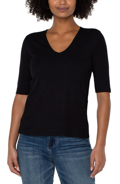 Liverpool Double Layered V-Neck Top