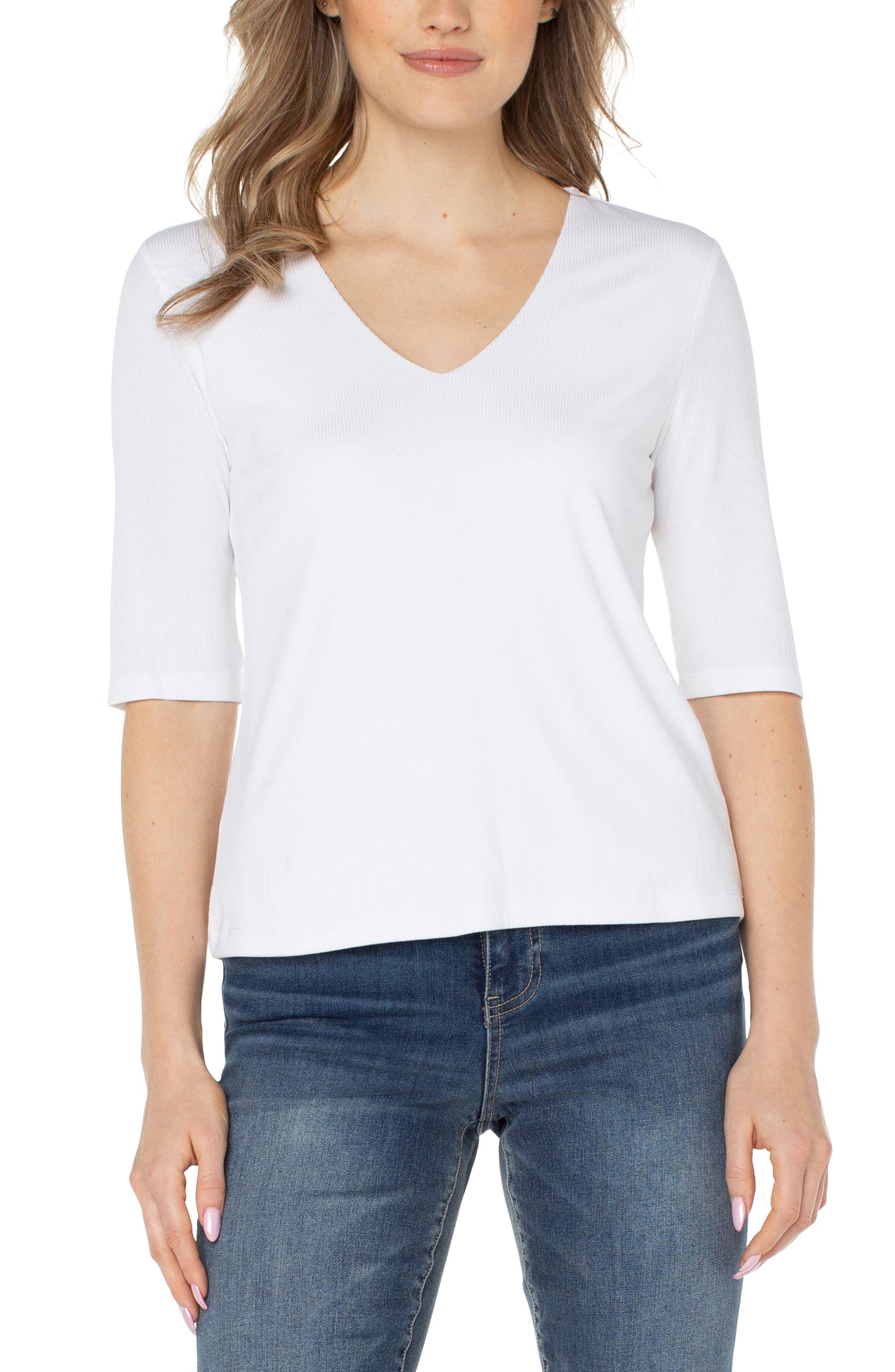 Liverpool Double Layered V-Neck Top