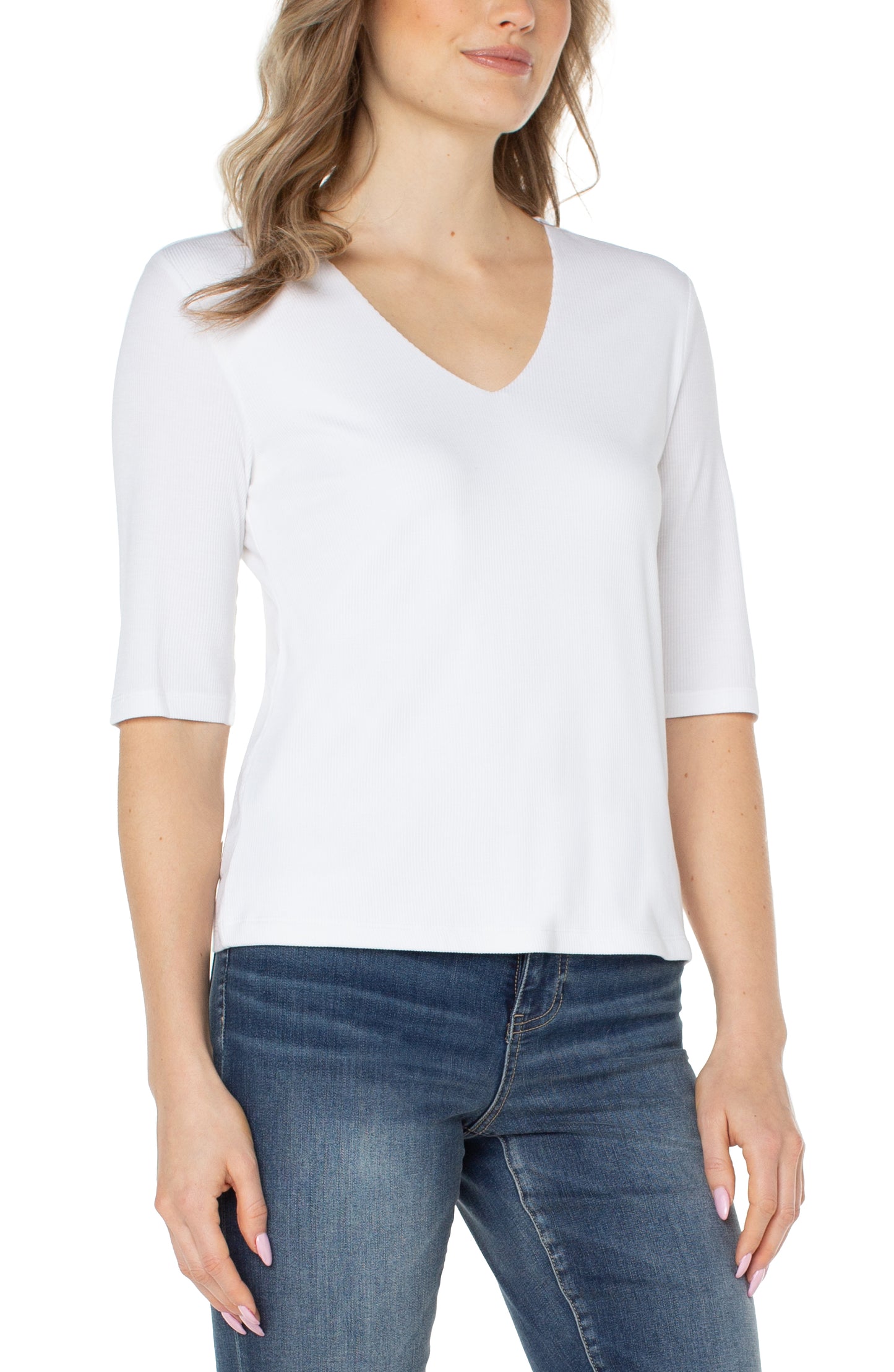 Liverpool Double Layered V-Neck Top