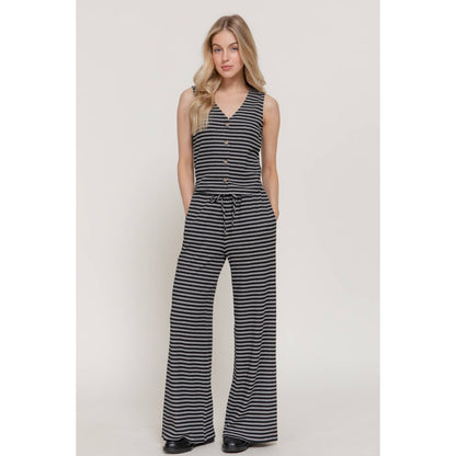 Harbor Stripe Button Tank